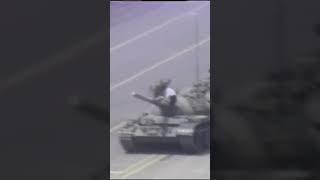 1989 Man stops Chinese tank during Tiananmen Square protests after massacre [upl. by Allix877]