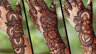 Top  3 Easy Special Mehndi For Back Handlatest Simple amp easy bridal mehndi2024 special Mehndi [upl. by Lubin776]