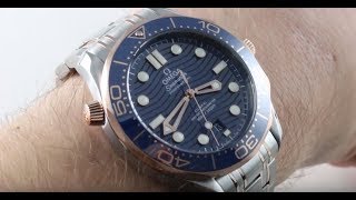 2018 OMEGA SEAMASTER DIVER 300M Professional STEEL  ROSE GOLD 21020422003002 Luxury Watch [upl. by Netsrak]