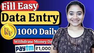 Data Entry Work 2024 Online Jobs At Home Earn Money Online Without Investment Work From Home Jobs [upl. by Aztilem]