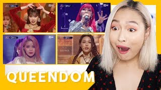 QUEENDOM REACTION GIDLE MAMAMOO AOA PARK BOM [upl. by Sirdi973]