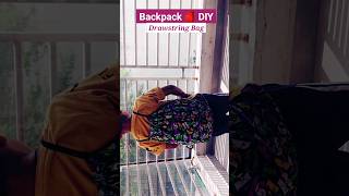 How To Make Backpack Drawstring Bag DIY backpack diy howto bag clothesbag [upl. by Galina530]