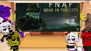 fnia react five nights at freddys bear in the city fnaf animation movie [upl. by Waters688]