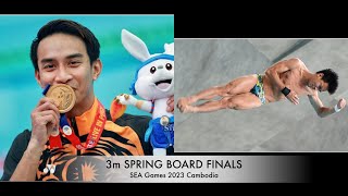 3m Spring Board Finals 🇲🇾🥇🥈 🇸🇬🥉 SEA Games 2023 Camboadia  Muhammed Shafiq Puteh 🇲🇾🥇 [upl. by Gronseth]