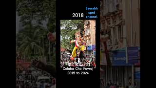 Colaba cha yuvraj 2015 to 2024 ganpati viraltodayshort viral [upl. by Marentic]