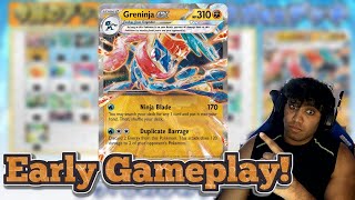 Greninja EX EARLY Gameplay and Decklist [upl. by Eerpud]