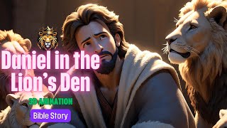 Daniel in the Lion’s Den  God’s Miracle Saves Daniel  Sunday School Bible Story for Kids  3D [upl. by Anelehs]