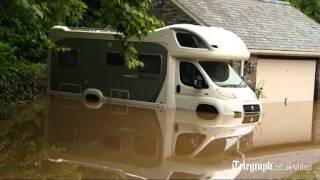 Houses along Devons River Yealm flooded [upl. by Artaed140]