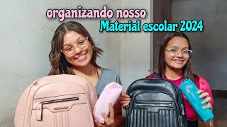 organizando meu material escolar 2024 [upl. by Eselrahc]