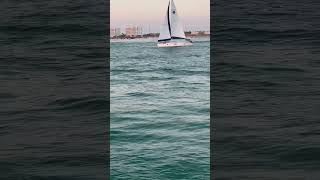 Sailboat Gliding boatlife fishing sailboat water aquarius findingpeaceinthegreatoutdoors [upl. by Yug]