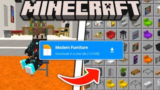 FURNITURE MODADDON FOR MINECRAFT PE 120  MINECRAFT FURNITURE MOD KAISE DOWNLOAD KAREN  HindiğŸ˜ [upl. by Takashi]