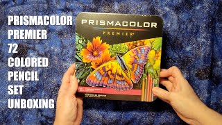 PrismaColor Premier 72 Colored Pencil Set Unboxing [upl. by Ainek]