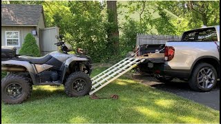 Loading a full size ATV into a Honda Ridgeline [upl. by Halsey]