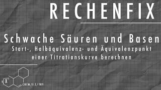 Rechenfix Start  Halbäquivalenz und Äquivalenzpunkt einer Titrationskurve berechnen [upl. by Chansoo]