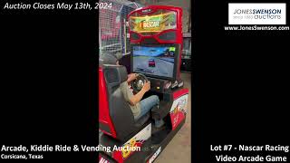 Lot 7  NASCAR Racing Video Arcade Game [upl. by Annaierb462]