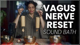 Vagus Nerve Reset to Sleep  Sound Bath Healing Meditation [upl. by Gerlac710]