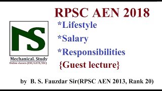 RPSC AEN 2018 LifestyleSalaryResponsibilities of AEN by RPSC AEN 2013 Topper Rank 20 [upl. by Redneval]