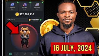 July 16 Hamster Kombat Daily Cipher Today  Claim 1000000 Coins Task Reward [upl. by Imyaj]