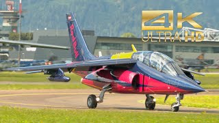 4K 2 Dassault Dornier Alpha Jet A Flying Bulls departure at Airpower 2022 AirShow Zeltweg LOXZ [upl. by Hazrit]