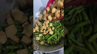 Adobong sitaw with tokwa cooking cookingathome food adobongsitaw [upl. by Eirrehs]