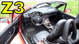 2000 BMW Z3 ROADSTER CONVERTIBLE START UP walk around and review [upl. by Johppa369]