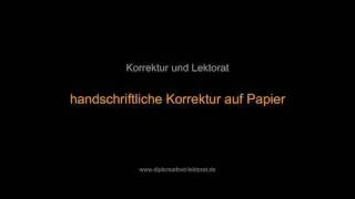 Korrektur und Lektorat  handschriftlich auf Papier  Teil 2 [upl. by Barbette]