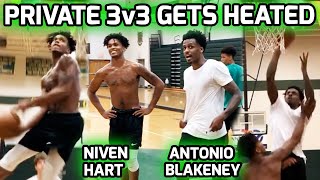 Antonio Blakeney amp Niven Hart GO AT IT In Private Workout Intense 3v3 With LOTS Of Trash Talk 🍿 [upl. by Godliman]