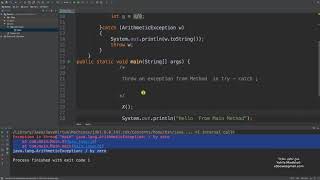 Java throw exception method  شرح exception method جافا  try catch [upl. by Gnak]