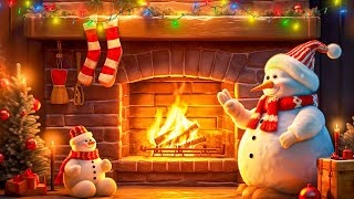 Christmas Fireplace Ambience 🔥🎄 Relaxing Christmas Music with a Warm Fireplace [upl. by Immot318]