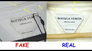 Bottega Veneta t shirt real vs fake How to spot fake Bottega Veneta shirt [upl. by Anneliese528]