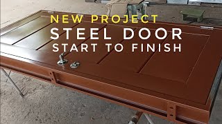 Paanu paggawa ng Steel Door at Jamb start to finish video [upl. by Simmonds]