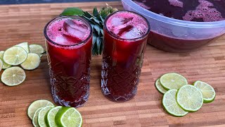 Sorrel With Pineapple and Ginger  Ghana Sobolo Drink  Nigerian Zobo Drink  TERRIANN’S KITCHEN [upl. by Noyrb]