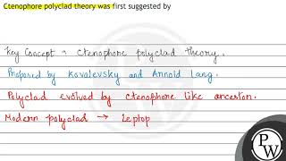 Ctenophore polyclad theory was first suggested by [upl. by Akeenahs]