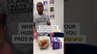 He really got me pads with wings 😂😂😂🤣🤣 couples relationship couplegoals shorts [upl. by Akilam396]