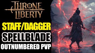 Throne and Liberty ► StaffDagger OUTNUMBERED PVP  MミRC Guild 25 vs 50 [upl. by Leviram]