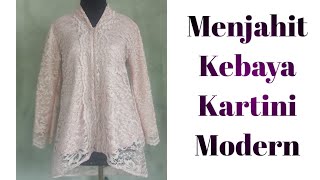 Cara Membuat Kebaya Kartini Modern  Part Kelepak bagian depan [upl. by Euqimod]