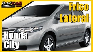 Friso lateral Personalizado para Honda City RAFCAR [upl. by Aleik961]