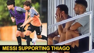 MESSI Along With Suarez Watched His Son Thiago First Match of New Season For Miami U13  Messi News [upl. by Amabelle]