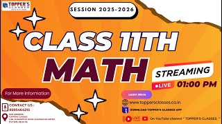 CLASS 11TH  MATHEMATICS [upl. by Sigismundo515]