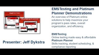 Virtual Solutions Day 2020 EMSTesting and Platinum Planner Demonstrations [upl. by Sherfield665]