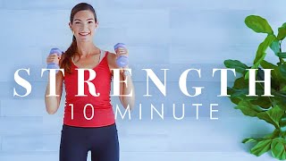 10 Minute Strength Training Workout for Beginners amp Seniors  Full Body with Weights [upl. by Sivatco]