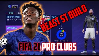 THE BEST BIG STRIKER  FIFA 21 Pro Clubs BEAST BUILD [upl. by Ajssatsan]