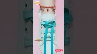 Tie up shoelaces crisscross Shoe lacing tie tips shorts tie lace [upl. by Aicelef205]