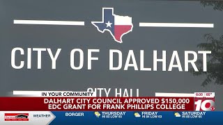 VIDEO Dalhart City Council approves 150000 grant for Frank Phillips College [upl. by Nalyt]