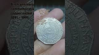 2 php DECAGON commemorative coin 1991 [upl. by Arytal]