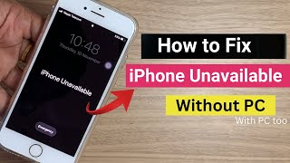 iPhone unavailable  How to fix it without PC [upl. by Imojean]