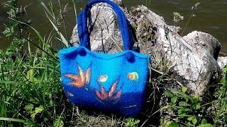 Tasche stricken und filzen  Anleitung [upl. by Wittie]