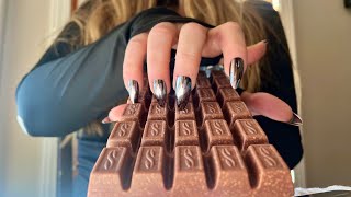 🍫Chocolate Scratching amp Tapping ASMR [upl. by Ahsinal373]