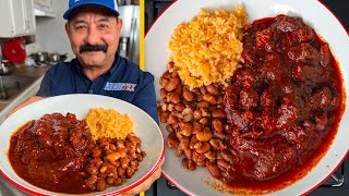 How to Cook CHILE CON CARNE aka CHILE COLORADO authentic Mexican Red Sauce Recipe [upl. by Lydon]