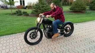 Yamaha XS650 bobber 277° rephased 750cc big bore kick start [upl. by Dnalsor980]